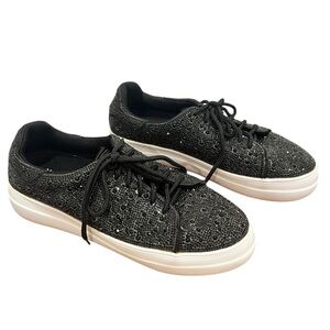 Women's HeyGirl by Corkys Black Rhinestone Sneakers Size 8